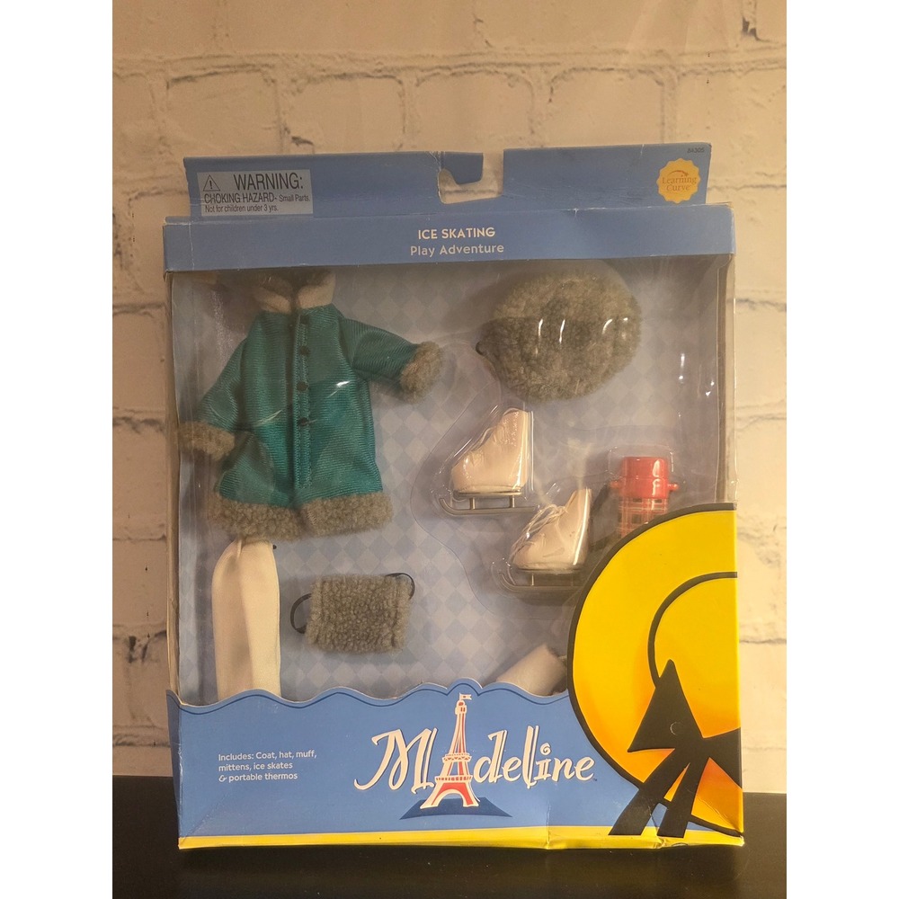 Madeline Ice Skating Play Adventure Doll Accessory Set Learning Curve 84305 NEW